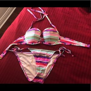 Victoria’s Secret jewel toned striped bikini
